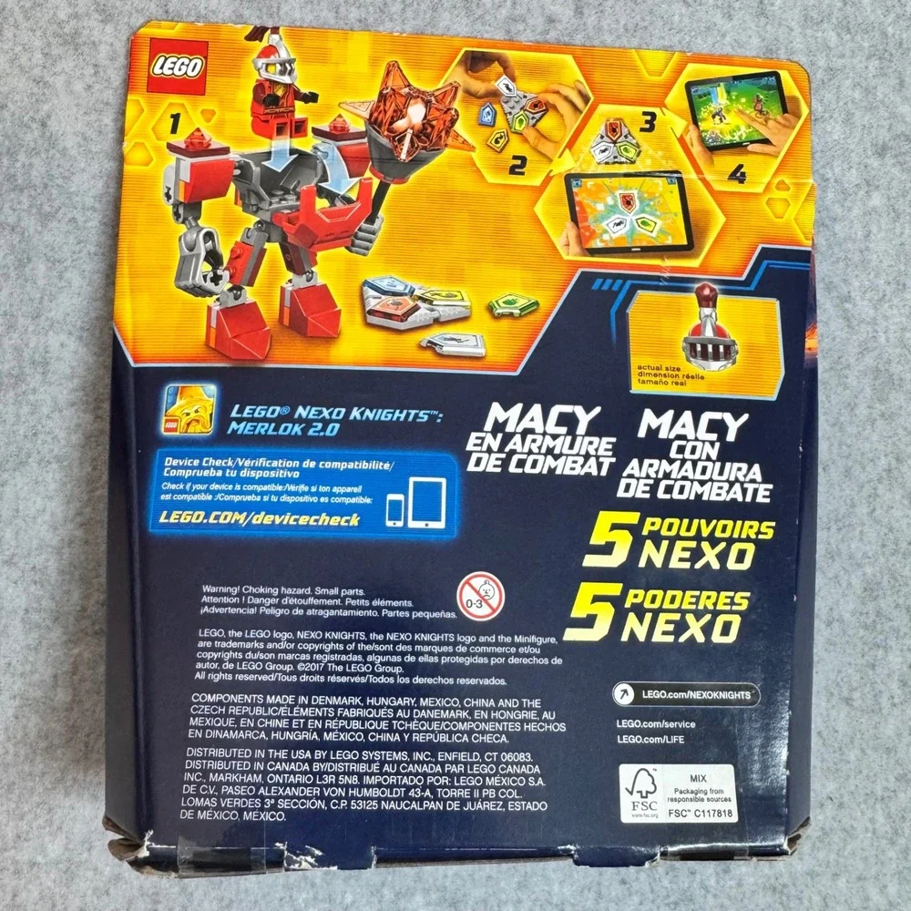 LEGO Nexo Knights Battle Suit Macy 70363 Building Set 66 Pcs Retired 2017 NSIB